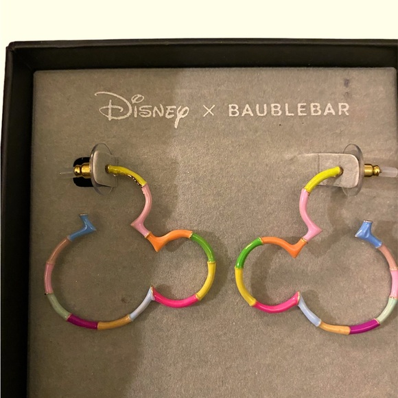 Jewelry - Disney X Bauble Bar Mickey Mouse Rainbow Hoops NIB